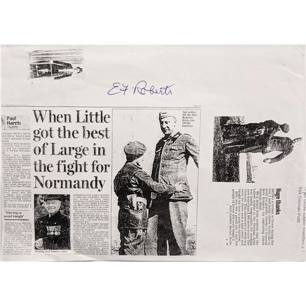 WW2 military E.F. Roberts signed newsletter