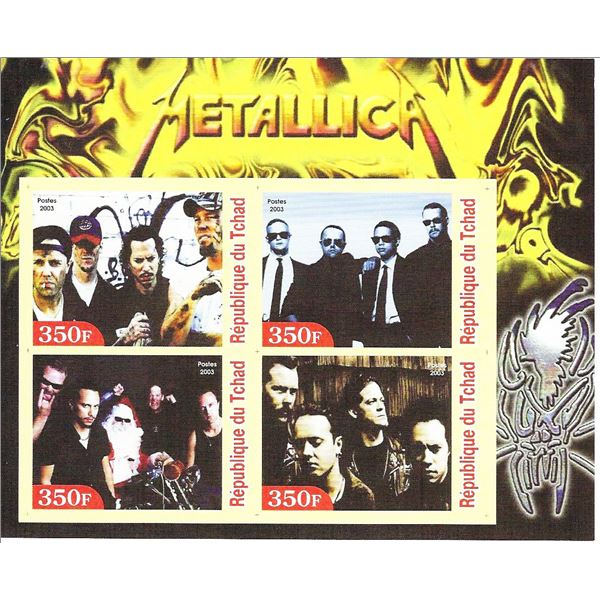 Metallica - Republic of Chad Stamp Sheet