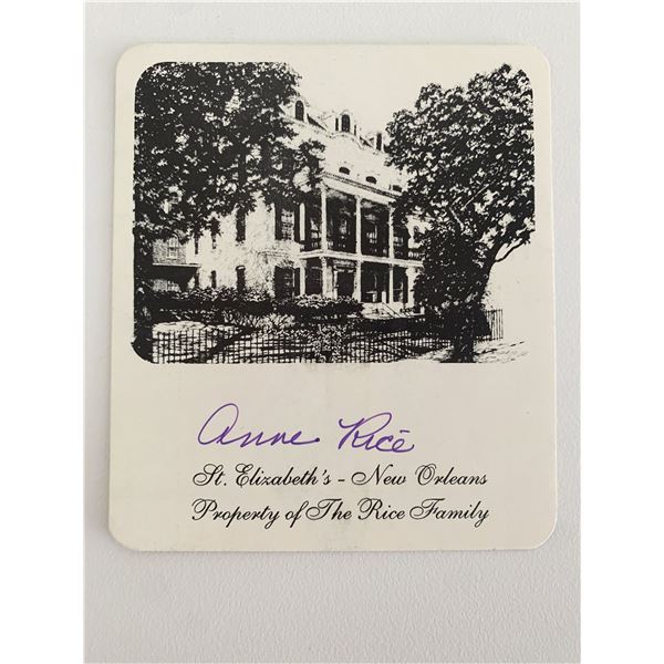 Author Anne Rice original signature