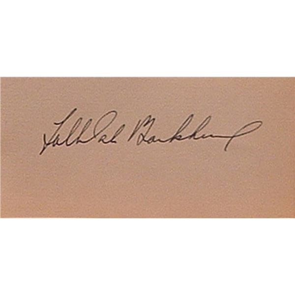Tallulah Bankhead signature slip