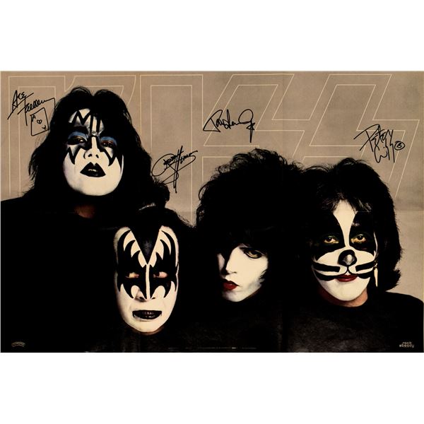 Kiss signed insert poster