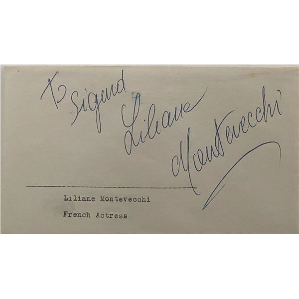 Liliane Montevecchi signed note