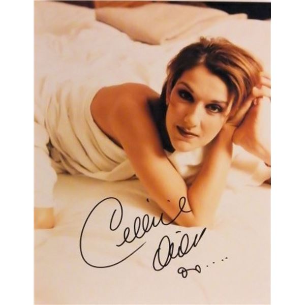 Celine Dion signed promo photo