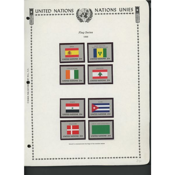 United Nations New York Stamps 1988