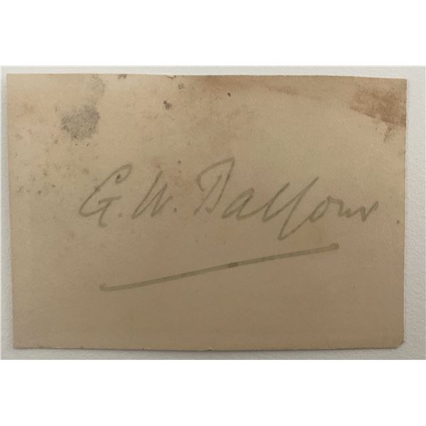 British Politician G.W. Balfour original signature