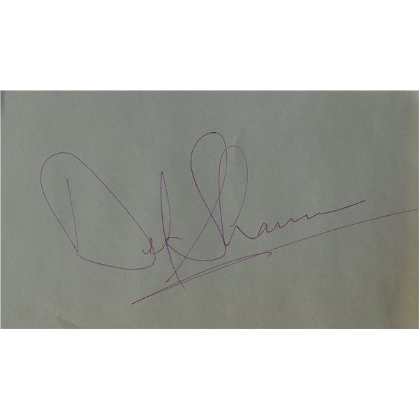 Del Shannon signature slip
