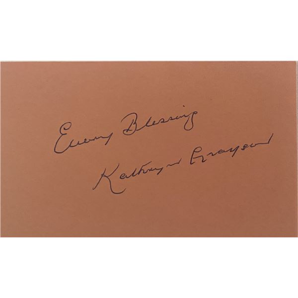 Kathryn Grayson original signature