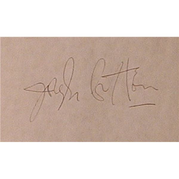 Joseph Cotton signature slip
