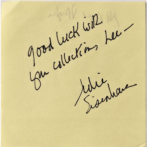 Julie Eisenhower signed post it note