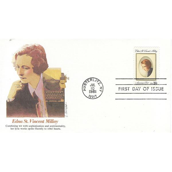 Edna St. Vincent Millay FDC