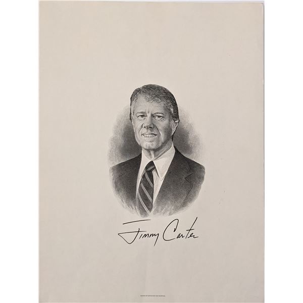 Jimmy Carter Signed Engraving