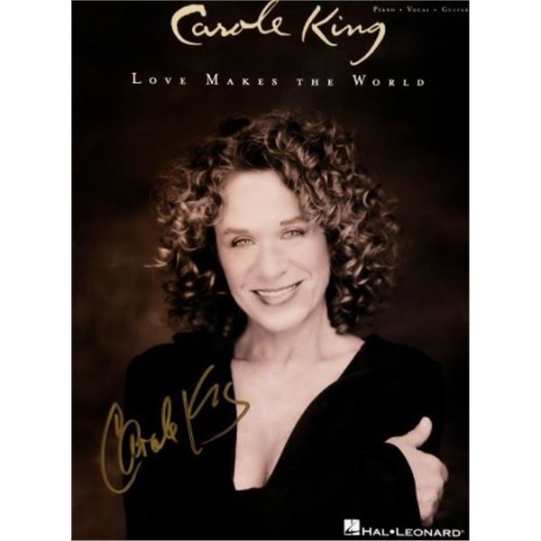Carole King signed music book