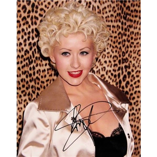 Christina Aguilera signed photo