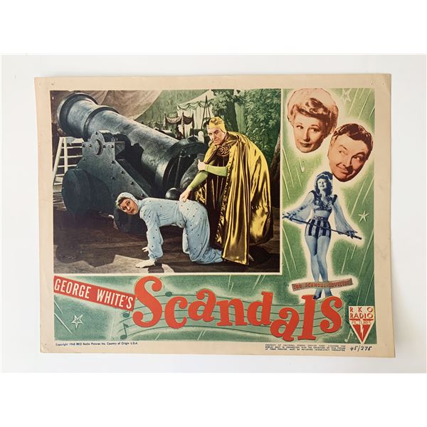 George White's Scandals original 1945 vintage lobby card