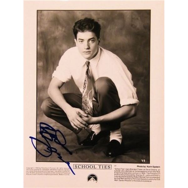 Brendan Fraser signed promo photo