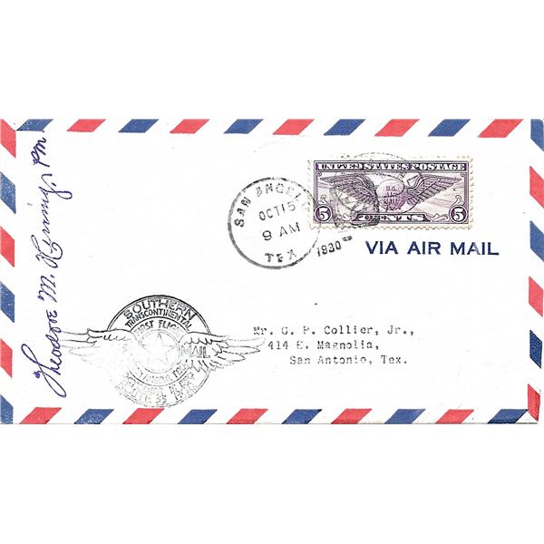 Southern Transcontinental First Flight First Day Cover