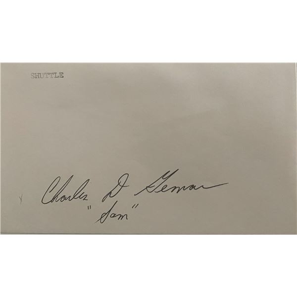 Astronaut Charles D. Gemar original signature