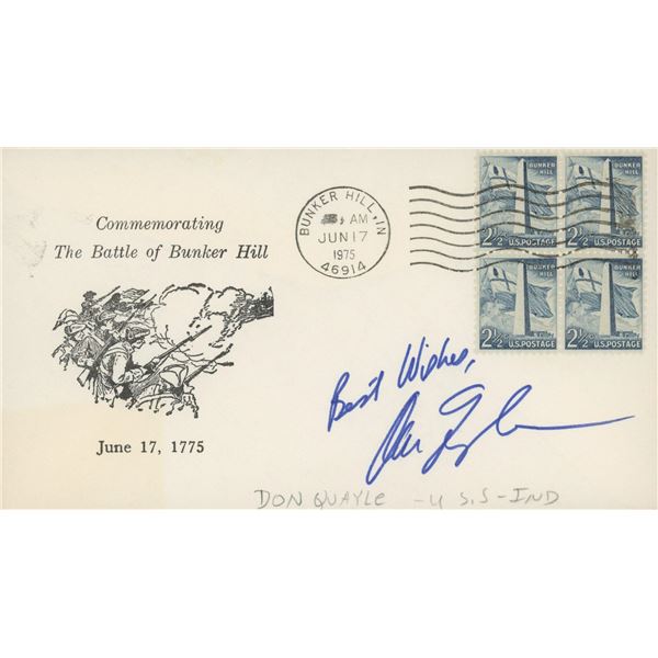 Dan Quayle signed envelope