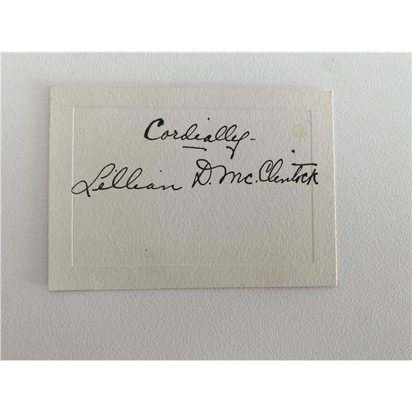 Lillian D. McClintock original signature