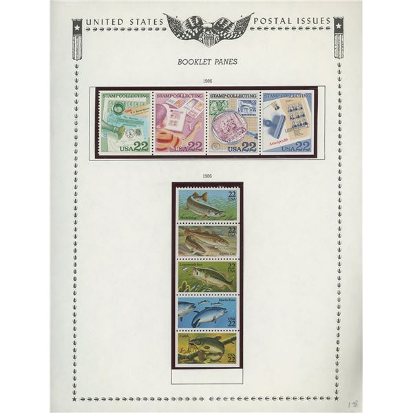 1986 Booklet Pane Stamps