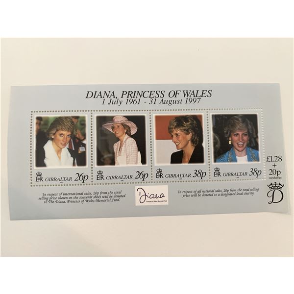 Gibraltar Diana Princess of Wales commemorative stamp set