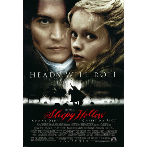 Sleepy Hollow 1999 original double-sided bus shelter movie poster
