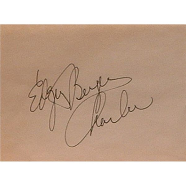 Edgar Bergen signature slip
