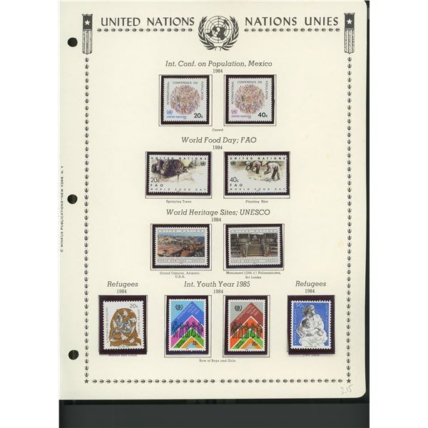 United Nations New York Stamps 1984