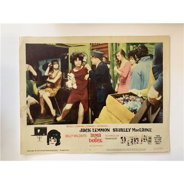 Irma la Douce original 1963 vintage lobby card