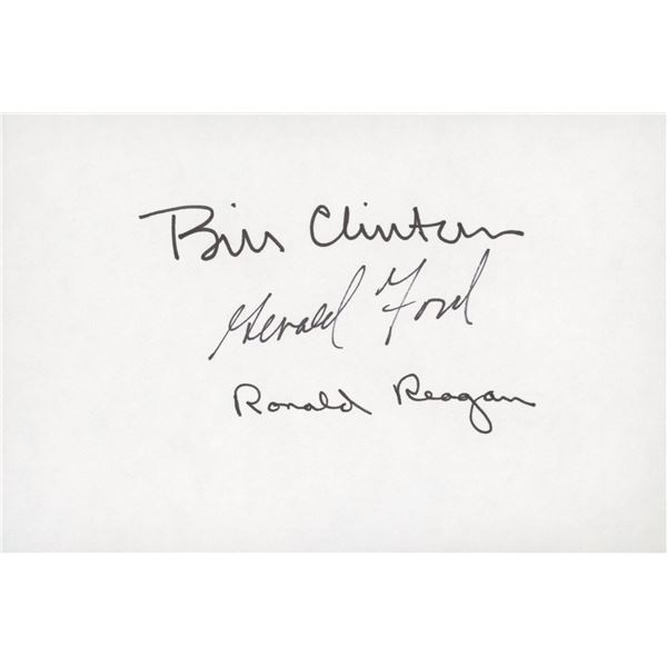 3 Presidents signature cut. GFA Authenticated