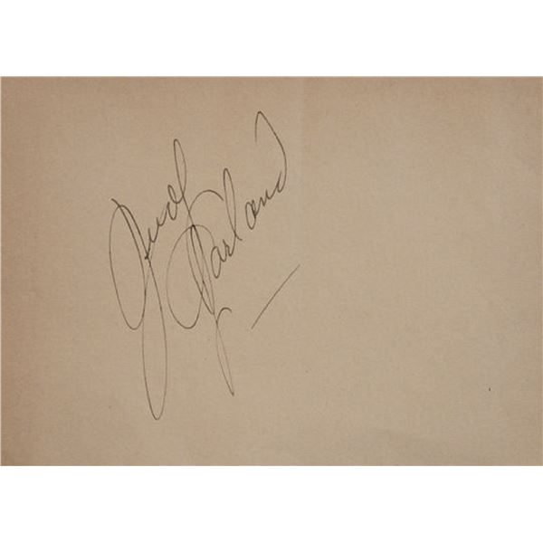 Judy Garland signature slip