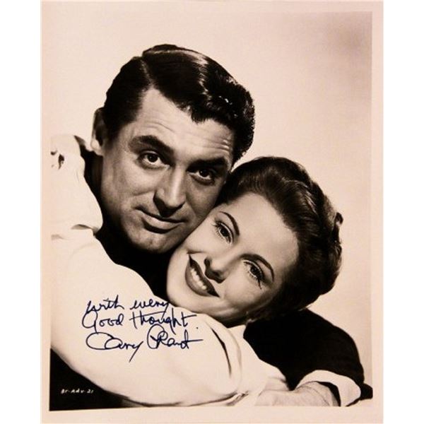 Cary Grant signed portrait photo