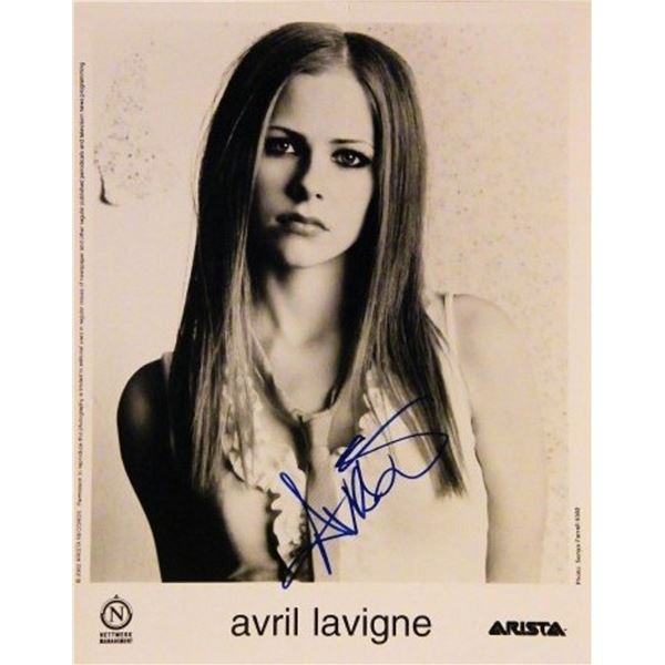 Avril Lavigne signed promo photo