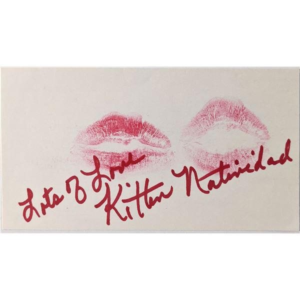 Playmate actress Kitten Natividad autograph