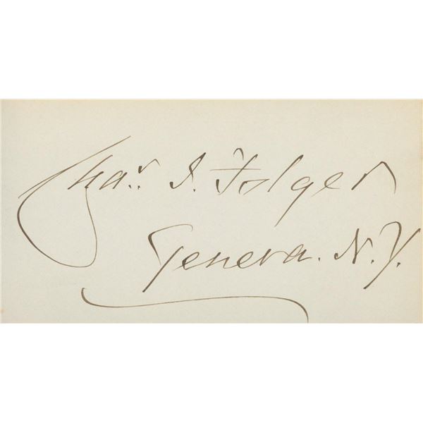 Charles J. Folger signature cut