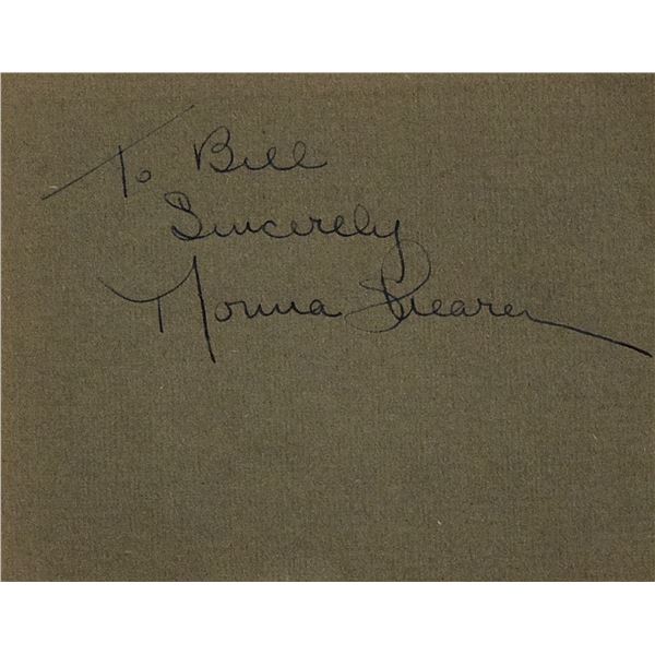 Norma Shearer signature slip