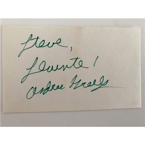 Andrew Greeley original signature