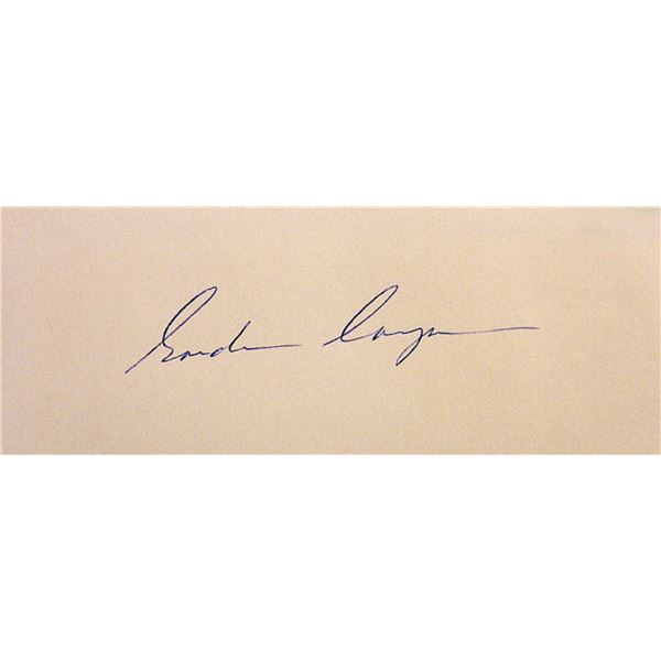 Astronaut Gordon Cooper signature slip