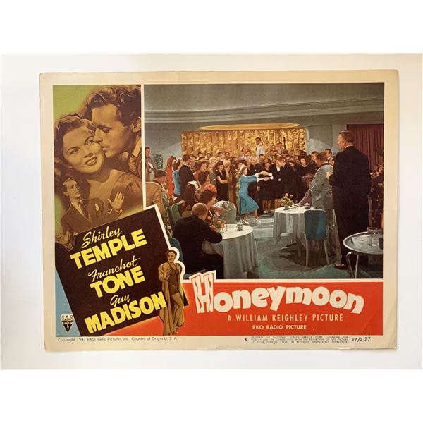Honeymoon original 1947 vintage lobby card