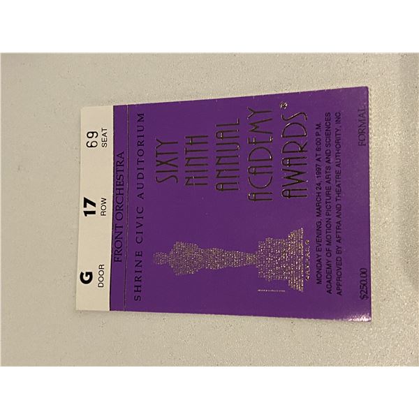 Original 1997 Admission Ticket to 69th Annual Academy Awards