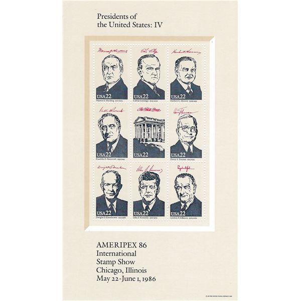 Presidents of the United States: IV Souvenir Stamp Sheet