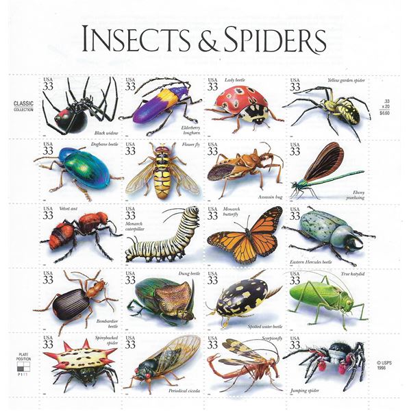 Insects and Spiders Stamp Set