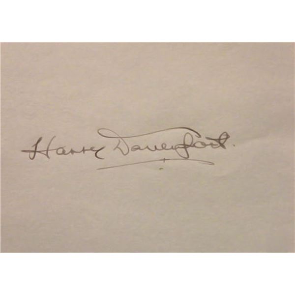 Harry Davenport signature slip