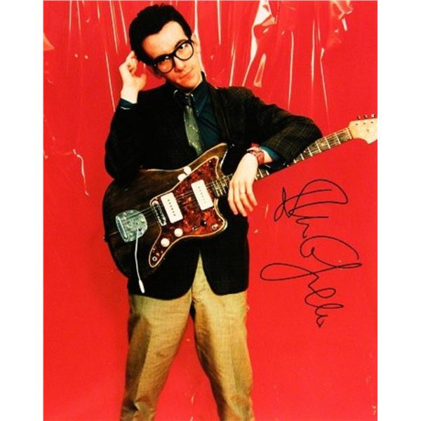 Elvis Costello signed promo photo