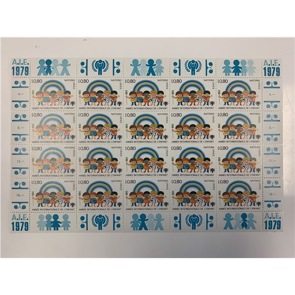 1979 Annee Internacionale De L'Enfant stamp set of 20