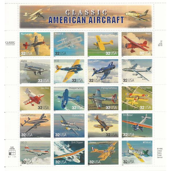 Classic American Aircraft Stamps