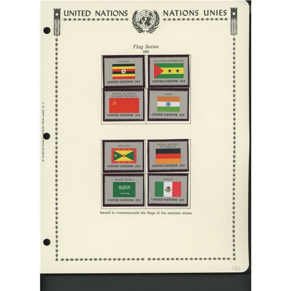 United Nations New York Stamps 1985