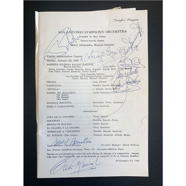 San Antonio Symphony Signed Program