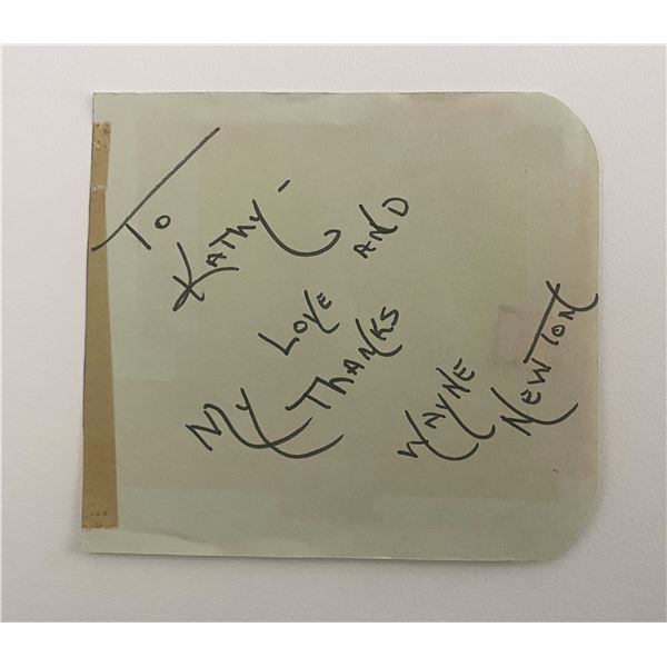 Wayne Newton signed note
