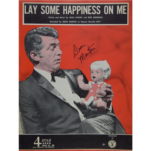 Dean Martin signed sheet music